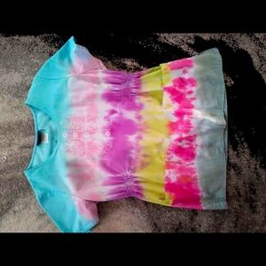 Tie die scrub top